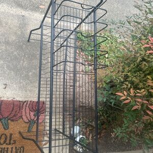 Black Metal Wall Rack Shelf - Decorative Home Wall Storage